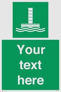 Custom sign safe condition Evacuation chute 